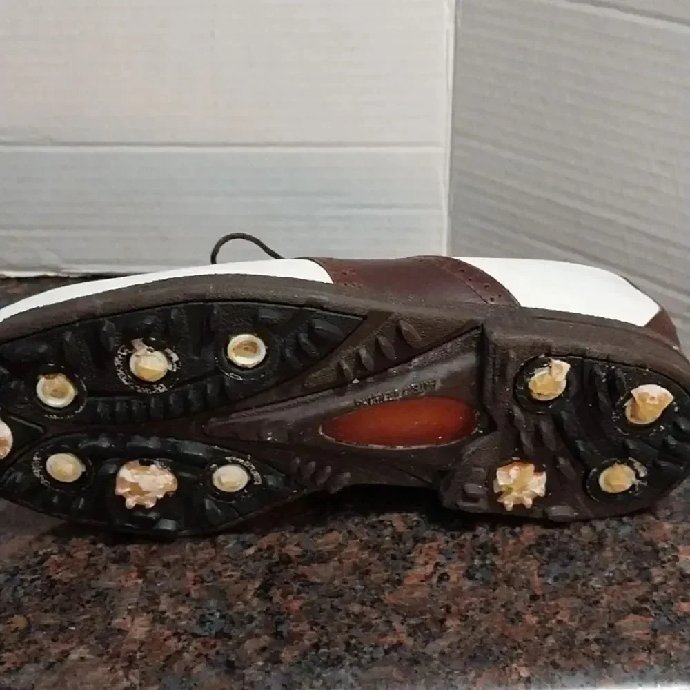FootJoy Brown and White Men's Oxfords...SIZE  7.5 XW...